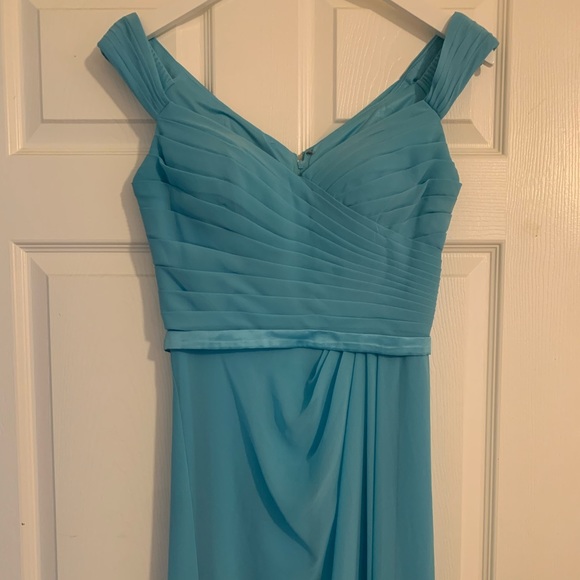 Blue Pool Bridesmaid Dress - Picture 6 of 9